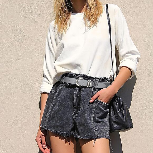 Women Leather Belt Fashion Design Belt Gold Buckle Ladies Belt For Jeans Pants✋ - Picture 2 of 5